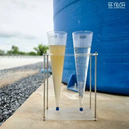 เปรียบเทียบน้ำเสียสีดำกับน้ำใสหลังผ่านระบบ_Water_Recycling_พร้อมนำกลับมาใช้งาน