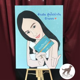 กรอบรูปแคนวาส วาดรูปการ์ตูน