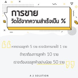 การขายสามารถวัดได้จากความสำเร็จเป็น %