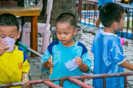 Brushing teeth activity