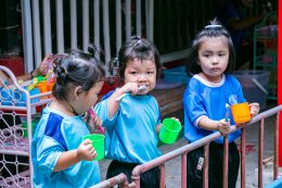 Brushing teeth activity