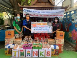 100 Food aid packaged and cash for families