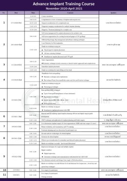 Advance Implant Training Course
