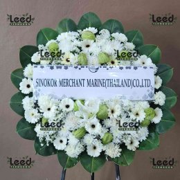 พวงหรีดวัดคลองมอญ ตำบลบ้านคลองสวน