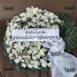 พวงหรีดวัดทรงธรรมวรวิหาร ตำบลตลาด