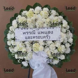 พวงหรีดวัดทรงธรรมวรวิหาร ตำบลตลาด