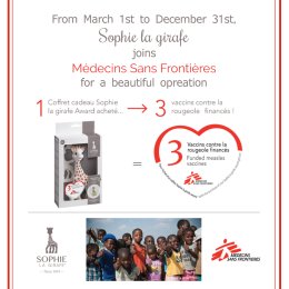 Sophie the Giraffe ร่วมกับ Médecins Sans Frontières 