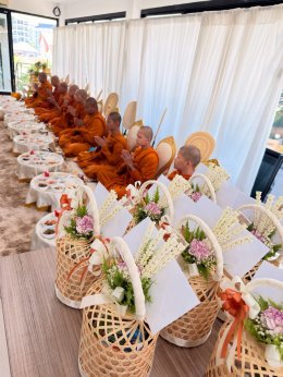 We held a merit-making ceremony for our new office