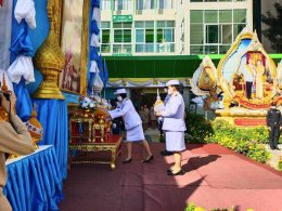 วันที่ ๑๑ สิงหาคม ๒๕๖๖ นางสาวิตรี มากศิริ ผู้อำนวยการกองส่งกำลังบำรุง โรงพยาบาลทหารผ่านศึก เป็นผู้แทน ผู้อำนวยการโรงพยาบาลทหารผ่านศึก ร่วมกิจกรรมเทิดพระเกียรติสมเด็จพระนางเจ้าสิริกิติ์ พระบรมราชินีนาถ พระบรมราชชนนีพันปีหลวง
