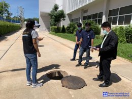 เข้ารับการตรวจบ่อบำบัดน้ำเสีย สำนักงานสิ่งแวดล้อม ภาค 10
