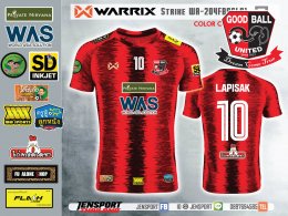 เสื้อ Warrix WA204 Strike สีแดง ทีม GOODBALL UNITED 