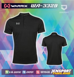 เสื้อฟุตบอลคอปก Warrix WA-3329 ดำ