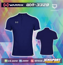 เสื้อฟุตบอลคอปก Warrix WA-3329 น้ำเงิน