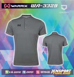 เสื้อฟุตบอลคอปก Warrix WA-3329 เทา