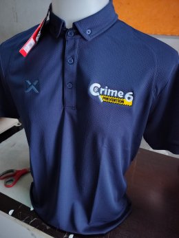 navy blue warrix polo sport jersey crime prevention