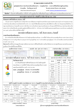 สรุปลักษณะอากาศประจำวันอาทิตย์ที่ 26 เดือน มีนาคม พ.ศ. 2566