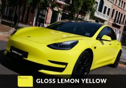 Tesla Model 3 Wrap Lemon Yellow