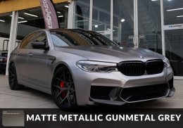 BMW Series 5 Wrap Satin Gunmetal Grey