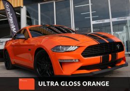 Ford Mustang Wrap Orange