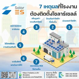 7 เหตุผล ที่โรงงาน และธุรกิจต้องติดตั้งโซลาร์เซลล์