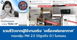 รวมรีวิวใช้งานจริง ‘เครื่องฟอกอากาศ’ กรองฝุ่น PM 2.5 ได้สูงถึง 0.1 ไมครอน