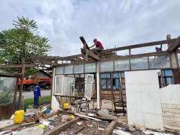 คบ.สุโขทัย  ลงพื้นที่ติดตามการดำเนินการซ่อมแซมที่ทำการฝ่ายช่างกล