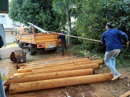 คบ.สุโขทัย  ลงพื้นที่ติดตามการดำเนินงานเป่าล้างบ่อสูบน้ำใต้ดินบ่อที่ K6