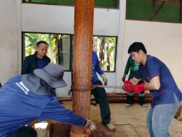 คบ.สุโขทัย  ลงพื้นที่ติดตามการเป่าล้างบ่อสูบน้ำใต้ดินบ่อที่ 59 และติดตามการซ่อมแซมบ่อสูบน้ำใต้ดินบ่อที่ L34