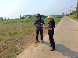 คบ.สุโขทัย  ลงพื้นที่การระวังชี้แนวเขตและลงชื่อรับรองเขตที่ดิน  (บริเวณติดทางชลประทานบ่อ K6)