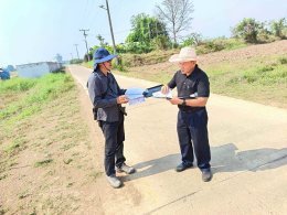 คบ.สุโขทัย  ลงพื้นที่การระวังชี้แนวเขตและลงชื่อรับรองเขตที่ดิน  (บริเวณติดทางชลประทานบ่อ K6)