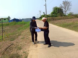 คบ.สุโขทัย  ลงพื้นที่การระวังชี้แนวเขตและลงชื่อรับรองเขตที่ดิน  (บริเวณติดทางชลประทานบ่อ K6)