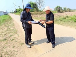 คบ.สุโขทัย  ลงพื้นที่การระวังชี้แนวเขตและลงชื่อรับรองเขตที่ดิน  (บริเวณติดทางชลประทานบ่อ K6)