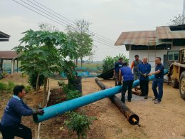 คบ.สุโขทัย  ลงพื้นที่ติดตามการดำเนินงานเป่าล้างบ่อสูบน้ำใต้ดินที่ 49