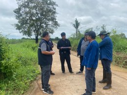 คบ.สุโขทัย  ลงพื้นที่สำรวจจุดติดตั้งเครื่องสูบน้ำ พื้นที่เสี่ยงอุทกภัยคลองยม - น่าน คบ.สุโขทัย  