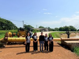 คบ.สุโขทัย  ลงพื้นที่ติดตามสถานการณ์น้ำและตรวจสอบสภาพพื้นที่จุดติดตั้งเครื่องสูบน้ำบรรเทาน้ำท่วมขัง