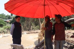 คบ.สุโขทัย  ลงพื้นที่ติดตามความก้าวหน้างานปรับปรุงเจาะบ่อสูบน้ำใต้ดินใหม่เพื่อการชลประทานพร้อมโรงสูบน้ำ (ทดแทนบ่อเดิม) บ่อสูบน้ำใต้ดินที่ E10