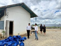 คบ.สุโขทัย  ลงพื้นที่ติดตามความก้าวหน้างานปรับปรุงสถานีสูบน้ำด้วยพลังงานแสงอาทิตย์พร้อมระบบส่งน้ำ บ่อสูบน้ำใต้ดินที่ L15 และบ่อสูบน้ำใต้ดินที่ L16