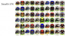 หมวกกันน็อคหุ้มคางรุ่น Fighter-STK หมวกกันน็อคสเปซคราวน์รุ่น Stealth-STK Fullfaced helmets Spacecrown