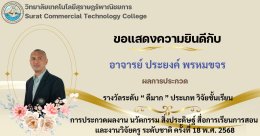ผลการประกวดผลงานวิจัย ในการประกวดผลงาน นวัตกรรม สิ่งประดิษฐ์ สื่อการเรียนการสอน และงานวิจัยครู ระดับชาติ ครั้งที่ 18 พ.ศ. 2568