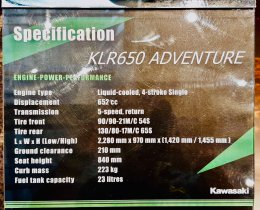 คาวาซากิเปิดตัว  KLR650 Adventure และ KLR650 ABS