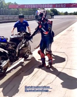 หลุดภาพทดสอบ Yamaha V4 ที่ Brno จากIG ออเล็กซ์ รินส์