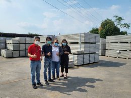   บริษัท ภควรรณ168 ดีแอนด์ซี จำกัด ทีมสถาปนิก เยี่ยมโรงงานผลิตผนังJAIBOONSPEEDWALL