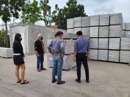 กลุ่มผู้รับเหมาสร้างงานโครงการ อาคาร โรงงาน ฯลฯ เยี่ยมโรงงานผลิตผนังJAIBOONSPEEDWALL
