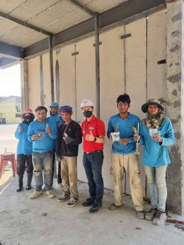 โครงการสร้างทาวน์โฮม จ.ระยอง เทรนนิ่งการติดตั้งผนังนวัตกรรม JAIBOONSPEEDWALL(copy)