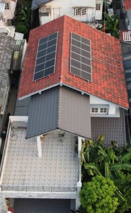 ติดตั้งระบบโซล่าร์เซลล์ 5 kW On-grid system สถานที่ อ.บางกรวย จ.นนทบุรี