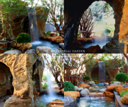 จัดสวนน้ำตก
