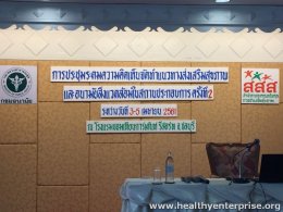 การประชุมเพื่อจัดทำแนวทางส่งเสริมสุขภาพและอนามัยสิ่งแวดล้อมในสถานประกอบการ ครั้งที่ 2 