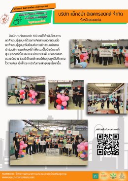 กิจกรรม พลังสถานประกอบการ ร่วมใจต้านภัยบุหรี่ รณรงค์วันงดสูบบุหรี่โลก 2564