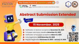 ประชาสัมพันธ์เชิญชวนเข้าร่วมการประชุมวิชาการนานาชาติ Pure and Applied Chemistry International Conference 2026 (PACCON 2026) ภายใต้หัวข้อ "The Global Future and Chemistry With AI"