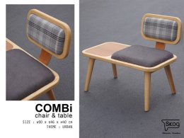 COMBI chair+table (WOOD)